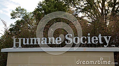 Humane Society Sign Editorial Stock Photo